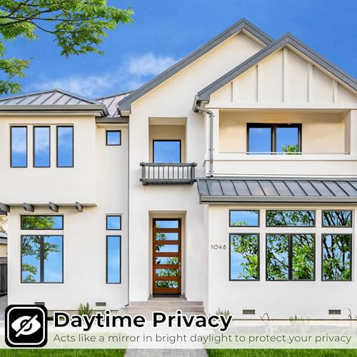 Daytime Privacy Window Film Kit, 17.5x78.7in, Sun Block & Security Enhancer