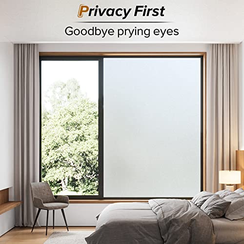 Rabbitgoo Frosty Window Film, UV Blocker for Privacy (17.5x78.7)